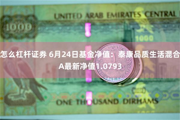 怎么杠杆证券 6月24日基金净值：泰康品质生活混合A最新净值1.0793