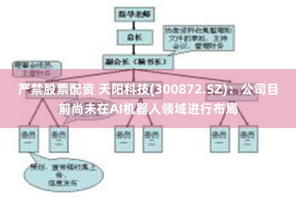 严禁股票配资 天阳科技(300872.SZ)：公司目前尚未在AI机器人领域进行布局