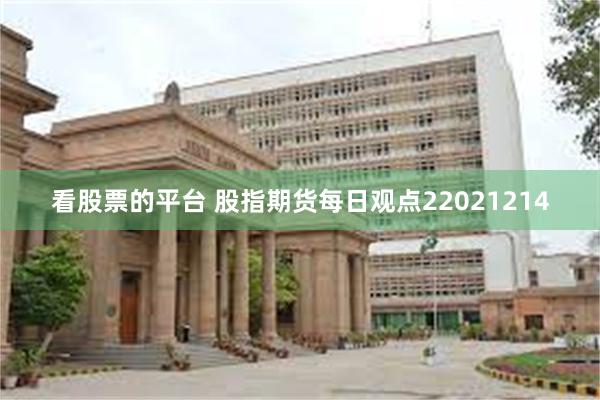 看股票的平台 股指期货每日观点22021214